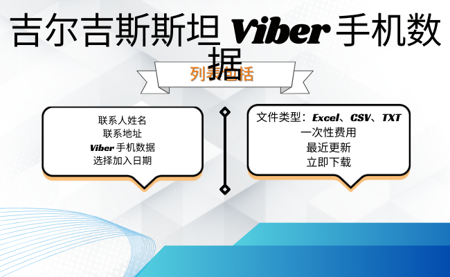吉尔吉斯斯坦 Viber 手机数据