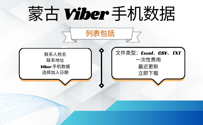 蒙古 Viber 手机数据